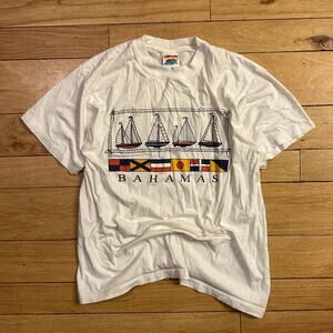 L Vintage Bahamas Sailboat T Shirt